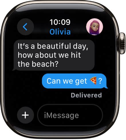how to make messages show on apple watch