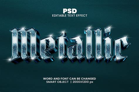 how to make metallic text effect in photoshop