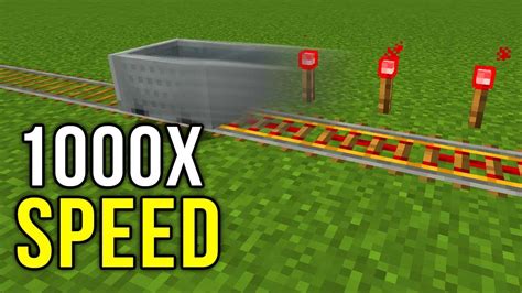 how to make minecarts really fast in minecraft