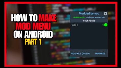 how to make mod menu on android