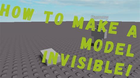 how to make model invisible in roblox studio