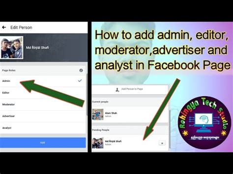 how to make moderator in fb page
