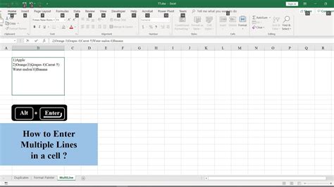 how to make multiple lines into single line in excel