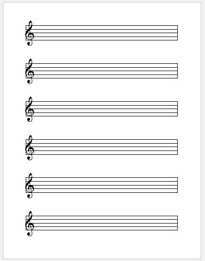 how to make music sheets on microsoft word