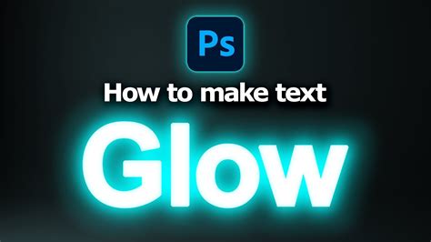 how to make my text glow in photoshop