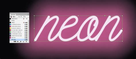 how to make neon text in indesign