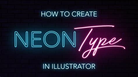 how to make neon type in illustrator