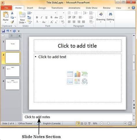 how to make notes appear in powerpoint presentation