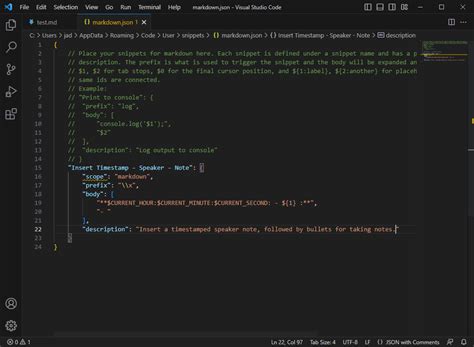 how to make notes in code