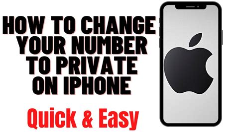 how to make number on iphone private