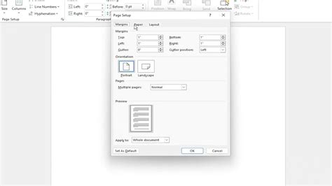 how to make one page a3 in word