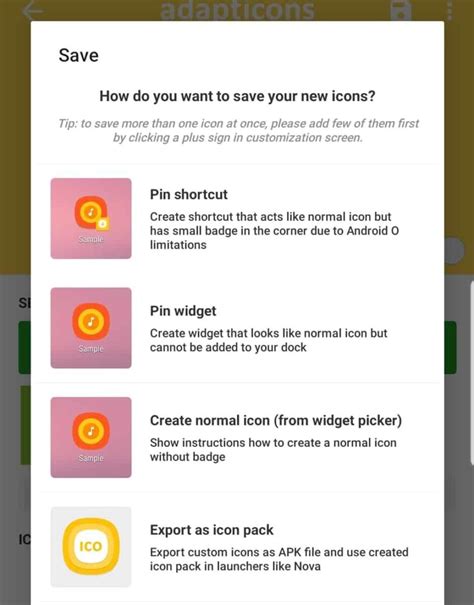 how to make own icon pack android