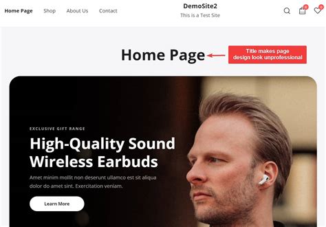 how to make page title invisible wordpress