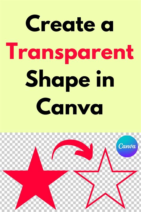 how to make part of a shape transparent in canva