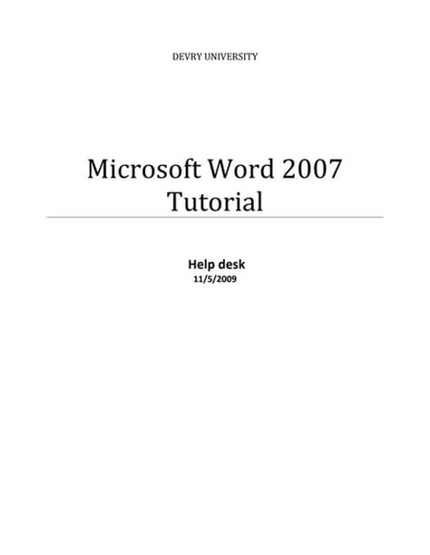 how to make pdf from ms word 2007