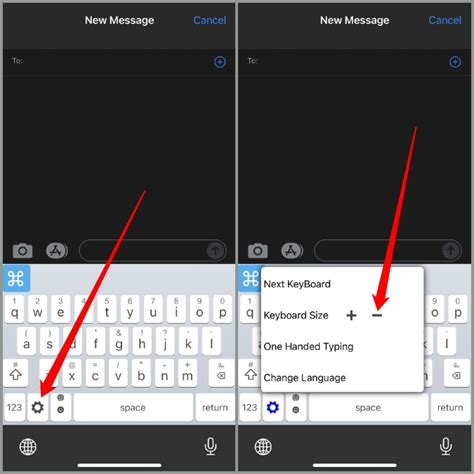 how to make phone keyboard smaller