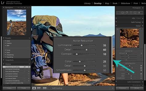 how to make photos less grainy in lightroom