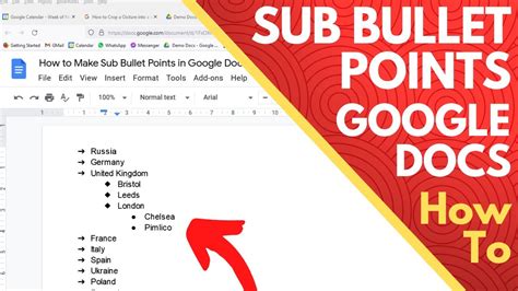 how to make point form in google docs