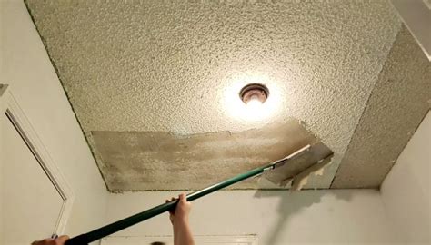how to make popcorn ceiling smooth