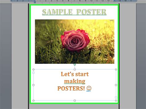 how to make posters in word