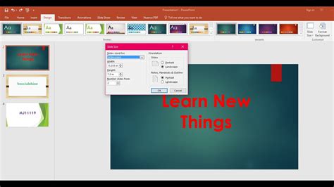 how to make powerpoint slides portrait and landscape