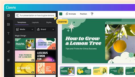 how to make presentation in canva using ai