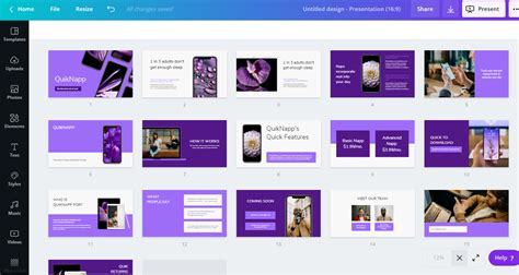 how to make presentations in canva