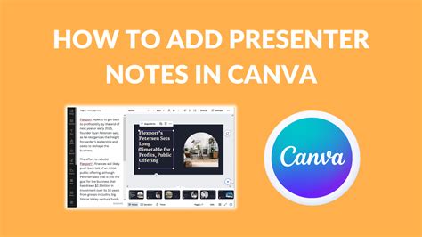 how to make presenter notes on canva