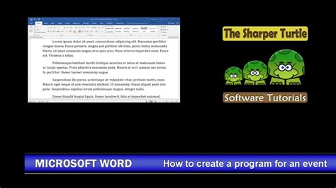 how to make program in microsoft word