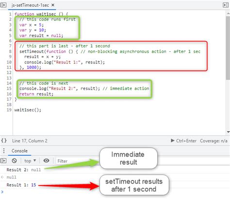 how to make program wait in javascript