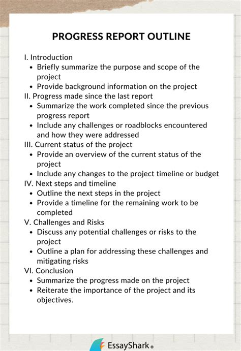 how to make progress report in research