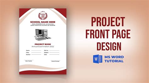 how to make project front page in ms word