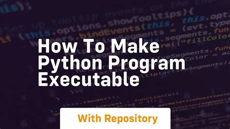 how to make python project executable