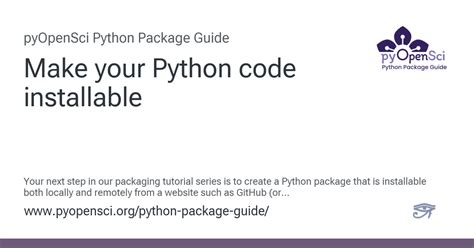 how to make python project installable