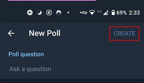 how to make question on telegram