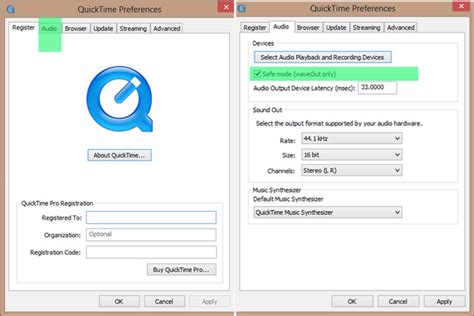 how to make quicktime default audio player mac