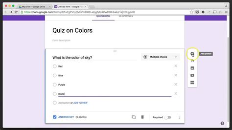 how to make quiz using google form