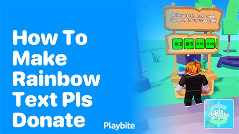 how to make rainbow text in pls donate roblox