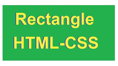 how to make rectangle box in html