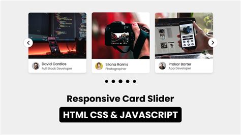 how to make responsive card slider in html css & javascript swiper js