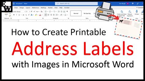 how to make return address labels on microsoft word