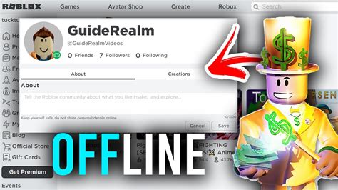 how to make roblox show offline