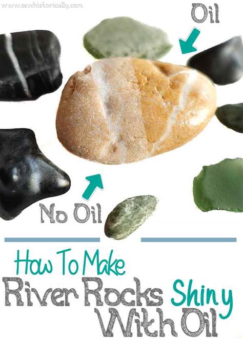 how to make rocks shiny with oil