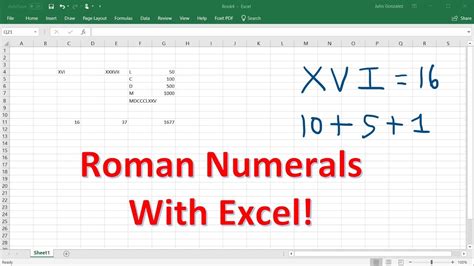 how to make roman number in excel