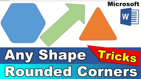 how to make rounded corners in word