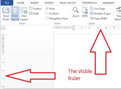 how to make ruler visible in ms word