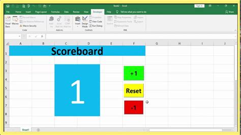how to make scoreboard in excel