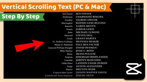 how to make scrolling credits on capcut