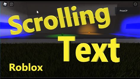 how to make scrolling text in roblox studio