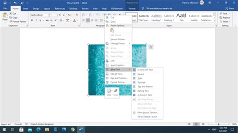 how to make see through text box in word